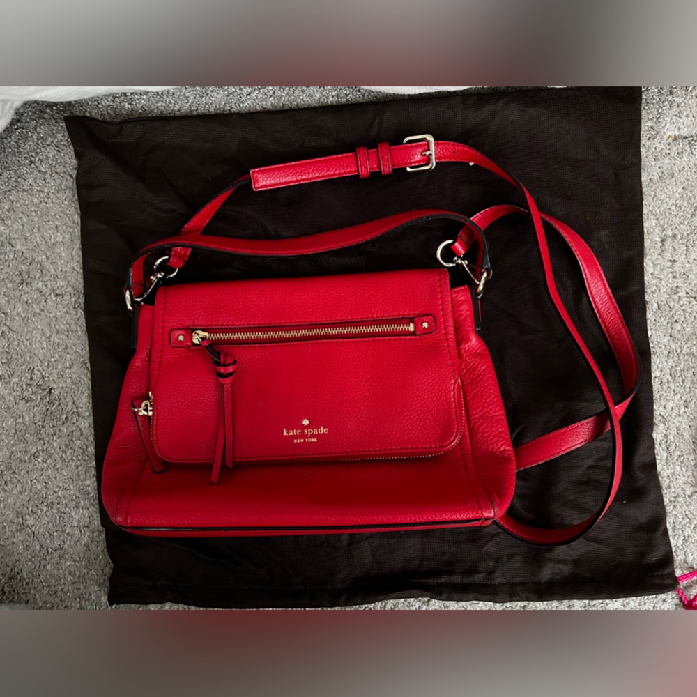 Like New Red Kate Spade Saddle Bag